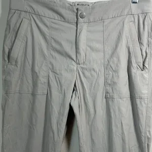 Athleta‎ Trekkie Hike Pant Womens 12 Light Gray Adjustable Leg Outdoor Hiking thumbnail 3