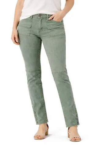 Abercrombie & Fitch olive mid rise seamed skinny pant size 28 thumbnail 1