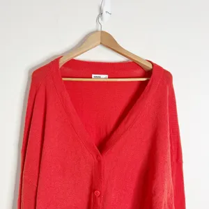 Sonoma Goods For Life Orange Red Lightweight Fuzzy Cardigan Size 2X thumbnail 3