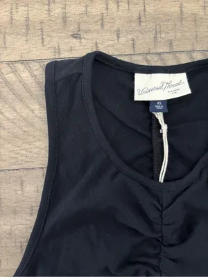 Universal Thread Black Ruched Tank Top thumbnail 2