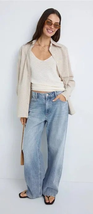 Kate Baggy Bowery Vintage Jeans Blue Womens Size 31 thumbnail 1