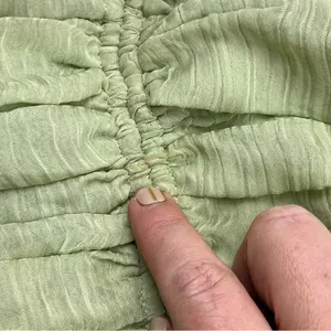 WAYF Secrets Kept Gathered Flutter Sleeve Top‎ XS Green Coquette NEW *TINY FLAW thumbnail 9