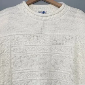 Vintage Cape Cod Plus Size 18W Creamy White Sweater Cottagcore 90s Butter Mom thumbnail 3
