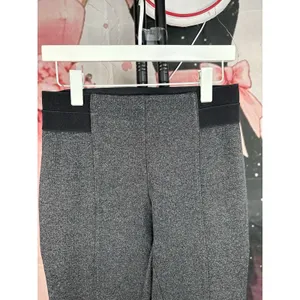Ann Taylor Mid Rise Gray Fleece Like Trousers Pants Sz M thumbnail 2