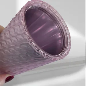 NWT Starbucks Pink Soft Touch Chain Tumbler 16oz thumbnail 5