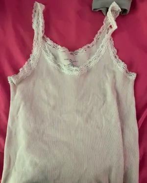 Brandy Melville Pink Lace Tank thumbnail 1