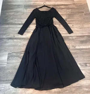 JESSICA McCLINTOCK VINTAGE DRESS BLACK SPARKLE FORMAL MAXI DRESS SIZE 10 #124 thumbnail 1