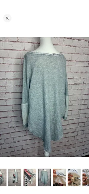 Free People Del Ray Pullover Terry Tunic Top EUC Small. Stretchy and very oversized. Beautiful boho bandana pattern. Raw hems. Split sides. 22.5” bust 28” at longest point thumbnail 5