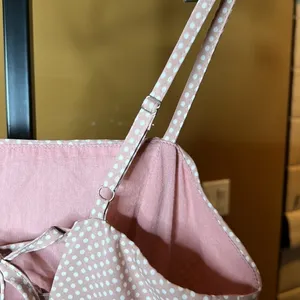 Showpo Blush Pink White Polka Dot Lace-Up Back Mini Dress AU 10 US 6 thumbnail 9