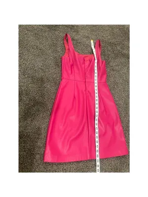 BCBGeneration Mini Dress Pink XXS Faux Leather thumbnail 10