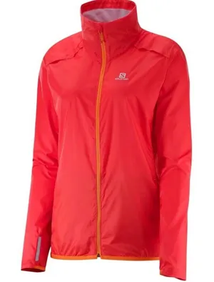 Salomon AGILE WIND JACKET Orange Performance Jacket thumbnail 1