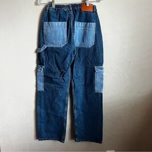 Princess Polly Boston Patchwork Mixed Denim Baggy Cargo Carpenter Denim Jeans‎ thumbnail 7