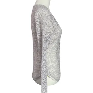 Free People Dainty Ethereal Cottage Lara Lace Top Light Lilac Ash Size Small NEW thumbnail 8