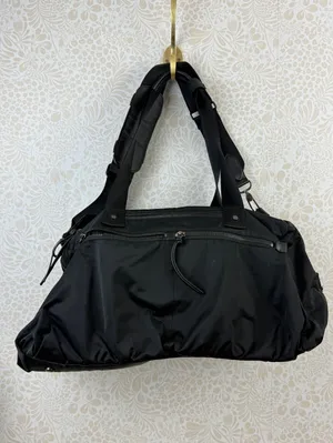 Lululemon Black Work It Out Duffel with Blue Floral Lining thumbnail 4