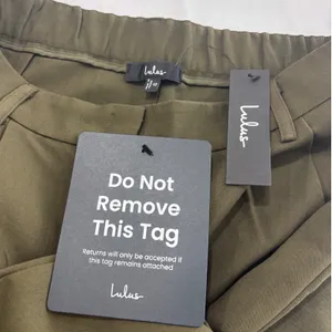 Lulus Olive Green Wide Leg Trousers High Waisted Pleated Dress Pants Size 12 NEW thumbnail 8