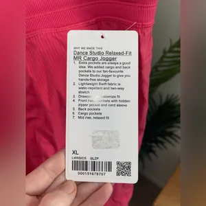 Lululemon Dance Studio Relaxed-Fit‎ Mid-Rise Cargo Jogger glaze pink XL thumbnail 4