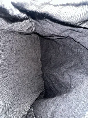 D2. American Eagle Outfitters gray, herringbone fabric tote bag. thumbnail 3
