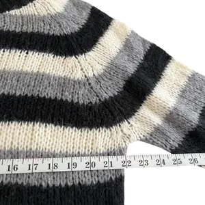 Zara Steven Meisel Striped Alpaca Sweater – Cozy Oversized Fit size M thumbnail 4