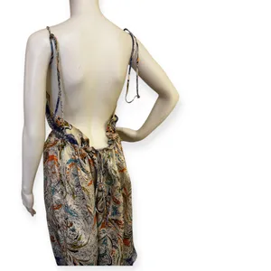 Sundance Paisley Print Spaghetti Strap Dress in Navy, Teal & Orange thumbnail 2