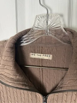 Free People Brunch Girl Up Zip Up in Dusted Cocoa S thumbnail 6