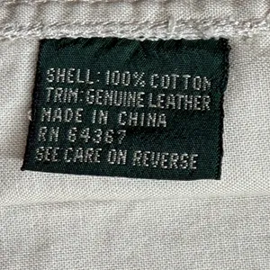 Vtg American Eagle Duster Womens Large Beige Heritage Leather Trim Academia 90s thumbnail 4
