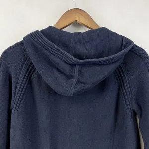 Eddie Bauer Hooded Sweater‎ Women Small Cotton Cable Knit Minimal Preppy Granola thumbnail 4