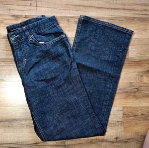 Vintage Inspired Retro Calvin Klein Dark Flare Jeans 6 preppy classic designer thumbnail 1