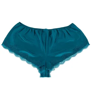 Victoria's Secret Women's Green Satin Sleep Shorts/Boxers with Lace - Size S NWT thumbnail 2