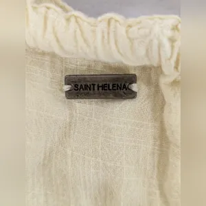 NEW sz XS 0-2 Saint Helena holly Maxi sun puff sleeve yellow dress Embroidery thumbnail 8