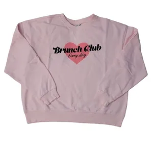 NWT Wildfox Graphic Crewneck “Brunch Club Everyday” Sweatshirt Size‎ Medium thumbnail 2