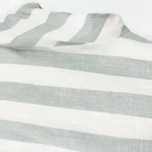 Reformation Womens Bayu‎ Linen Dress Size 2 Baltic Striped Button Front Pockets thumbnail 8