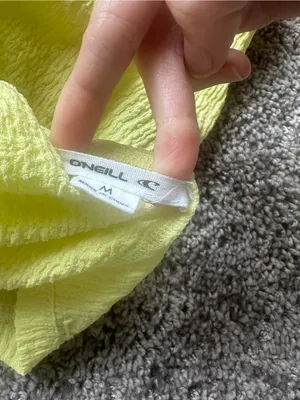 O'Neill Neon Yellow Cinched Front Blouse thumbnail 3