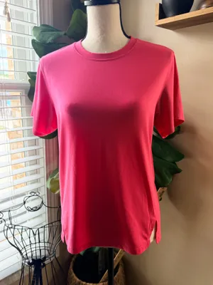 lululemon athletica Short Sleeve Crew Tee in Vibrant Pink thumbnail 1