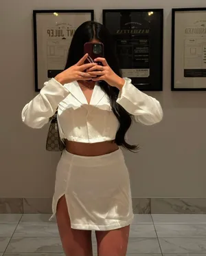 Princess Polly white satin two piece set  thumbnail 1