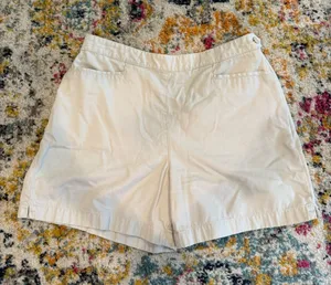 Ann Taylor Cream Cotton Bermuda Shorts thumbnail 1