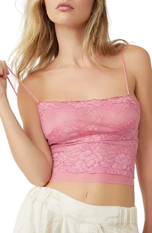Free People Intimately | Double Date Embroidered Mesh Crop Camisole thumbnail 2