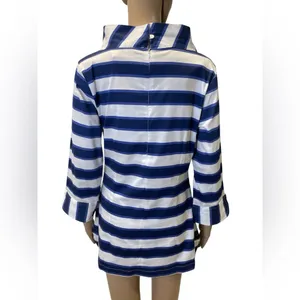 TIZZIE Striped Blue and White Tunic Top size M thumbnail 5