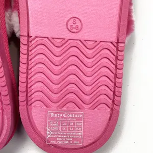 Juicy Couture Eldoris 2 Faux Fur Open Toe Slip On Slippers Small NEW! thumbnail 7