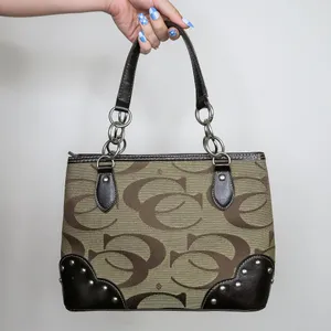 Vintage Y2K Brown CC Logo Shoulder Bag thumbnail 2
