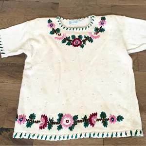 Vintage Collectible Shenanigans Knit Sweater With Ribbon Accents Size Medium thumbnail 7