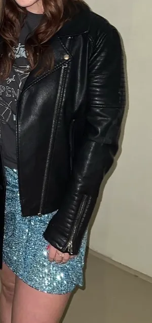 Topshop Faux Leather Jacket Black thumbnail 2
