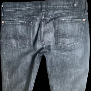 Vintage BLACK 7 for all mankind boot cut low rise denim jeans 30 x 32 Jeans thumbnail 3