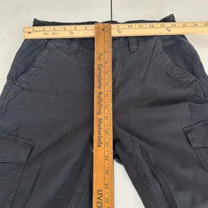 American Eagle Black Cargo Pants Stretch Waist Zip Fly‎ Womens 4 Sporty Utility thumbnail 10
