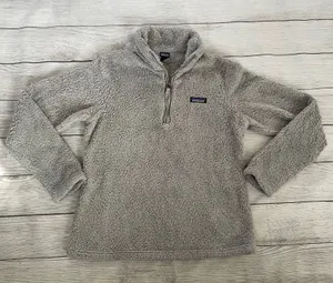 Patagonia Los Gatos 1/4 Zip Jacket Quarter Zip Fleece Pullover Size Medium Grey thumbnail 1
