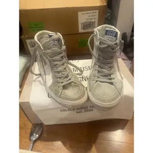 New Golden Goose Slide Classic White Gray Sneakers Size 10 thumbnail 4