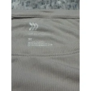 All in Motion Womens Light Beige Twist Front Long Sl. Athletic Top‎ Size 2X NWT thumbnail 2