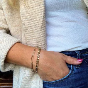 Boutique Gold Double Link Bracelet thumbnail 1