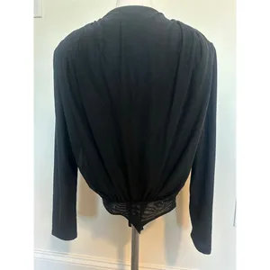 Abercrombie Fitch Black Long Sleeve Bodysuit Small thumbnail 6