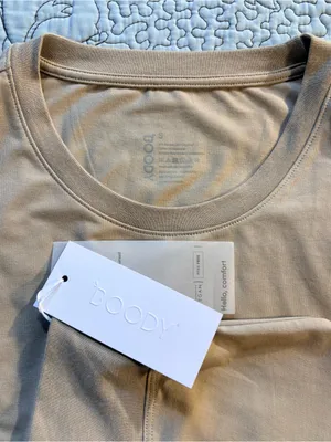 💥NWT Boody Classic Bamboo Cotton Long Sleeve T-Shirt Stone Sz S🧡 thumbnail 10