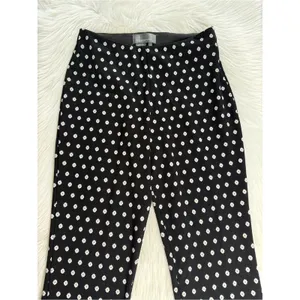 Anthropologie Black Daisy Print Mikayla Cropped Flare Pants thumbnail 3
